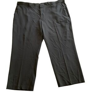 Van Heusen Traveler Dress Pants Mens 48x29 Black Flex Waistband Non-Iron NWT